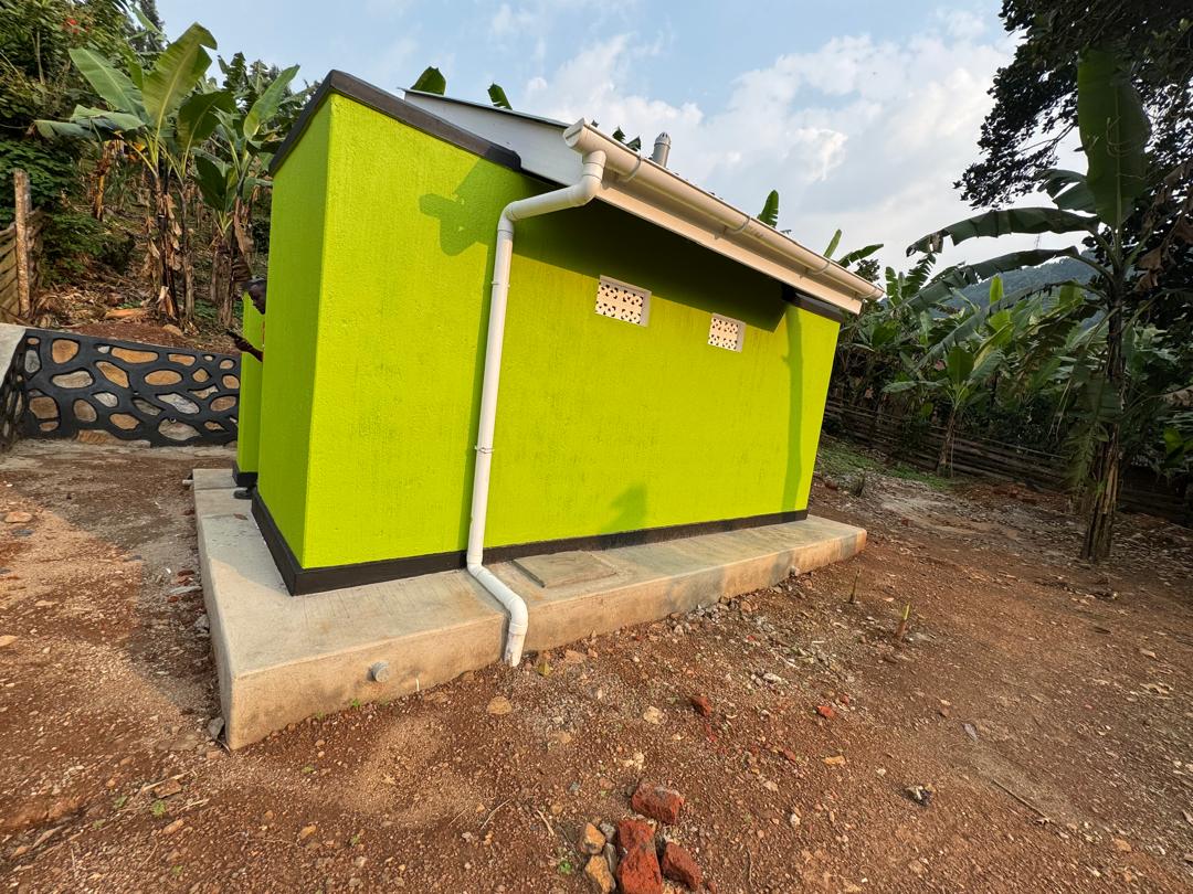 Rainwater collection at the new latrines