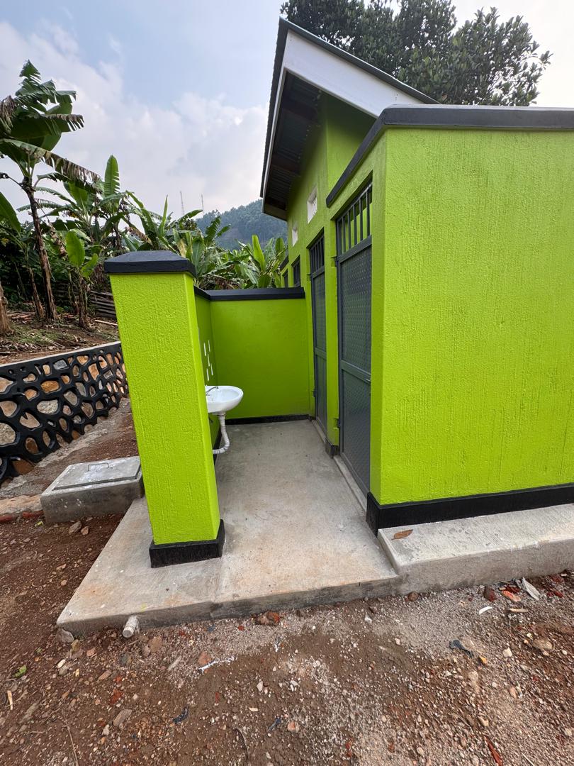 Handwashing sink at the latrine entry